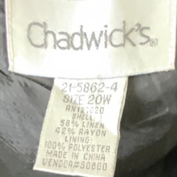 Chadwicks Vintage Blazer Womens 20W Notched Lapel Single Button Casual Formal - Picture 5 of 5